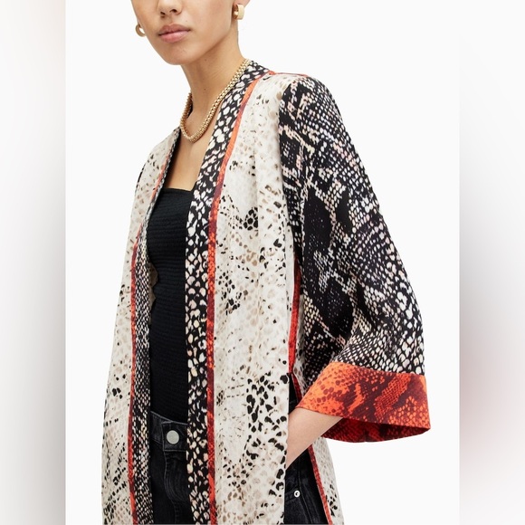 All Saints Multicolor Snake Print Robe - Picture 6 of 7